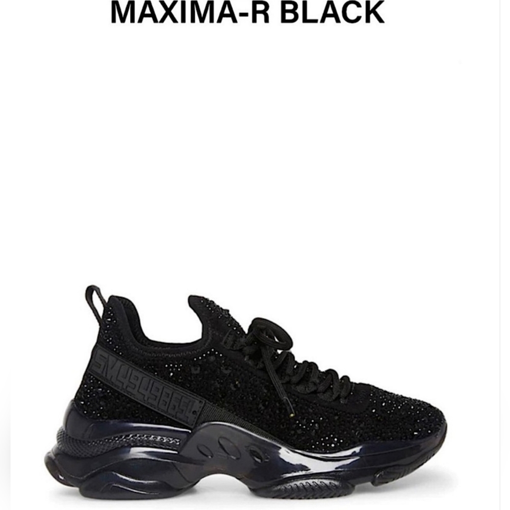Steve Madden Maxima R Black Rhinestone 8 (fits like 7.5) copy - Picture 2 of 15